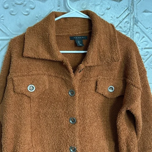 Fuzzy teddy bear shacket jacket - Picture 3 of 6